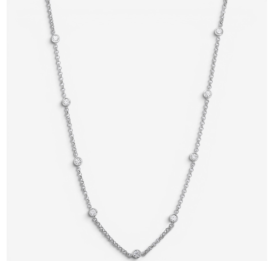 Image 130212_WG1CT.jpg, Product 130-212 / Price $1,499.99 - $3,499.99, EVERA Diamonds 14K Gold Diamond Station Necklace from Evera Diamonds on TSC.ca's Jewellery department
