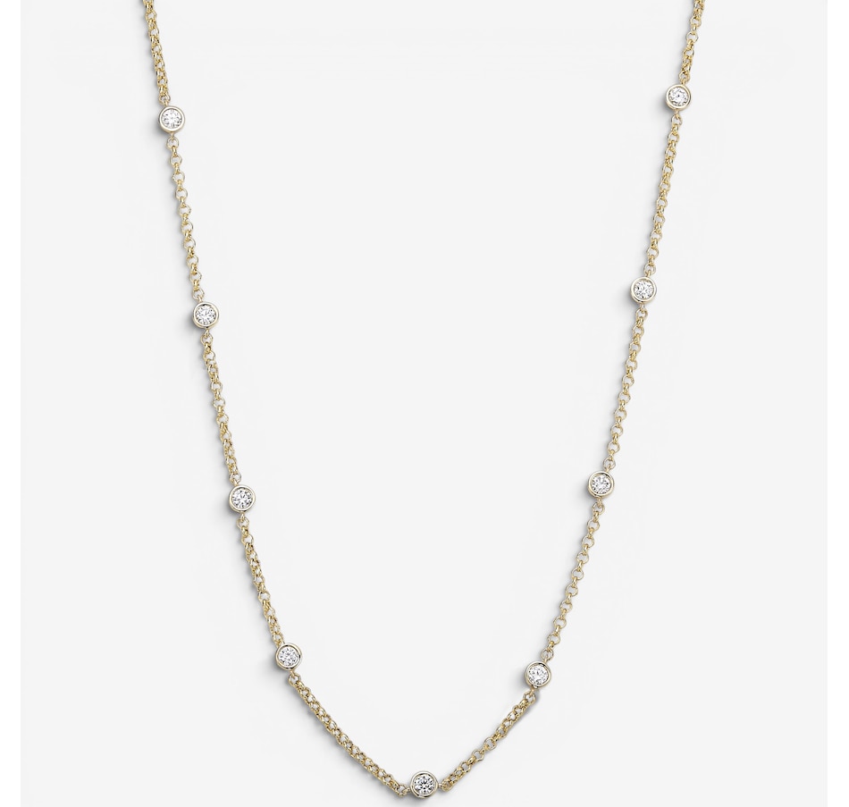 Image 130212_YG1CT.jpg, Product 130-212 / Price $1,499.99 - $3,499.99, EVERA Diamonds 14K Gold Diamond Station Necklace from Evera Diamonds on TSC.ca's Jewellery department