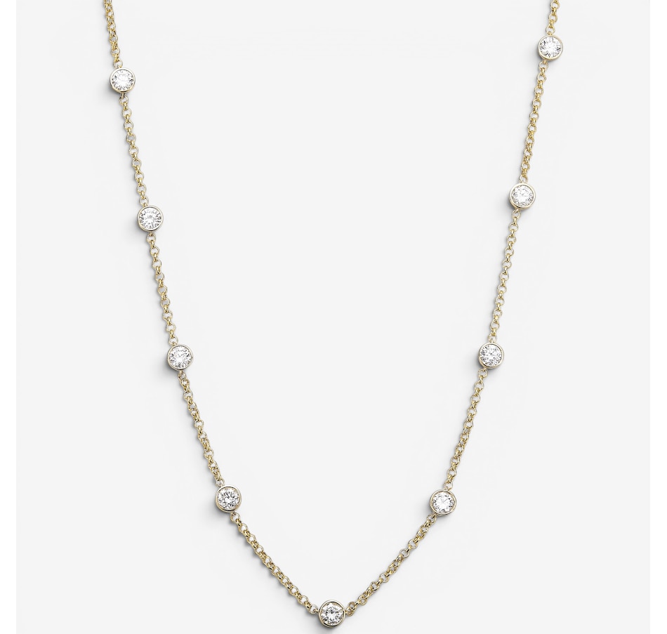 Image 130212_YG3CT.jpg, Product 130-212 / Price $1,499.99 - $3,499.99, EVERA Diamonds 14K Gold Diamond Station Necklace from Evera Diamonds on TSC.ca's Jewellery department