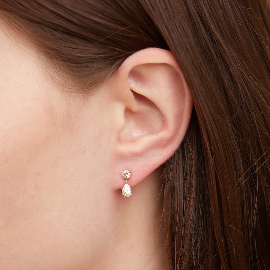 Image 130214_ALTMORE2.jpg, Product 130-214 / Price $949.99 - $1,349.99, EVERA Diamonds 14K Gold Round & Pear Shape Diamond Earrings from Evera Diamonds on TSC.ca's Jewellery department