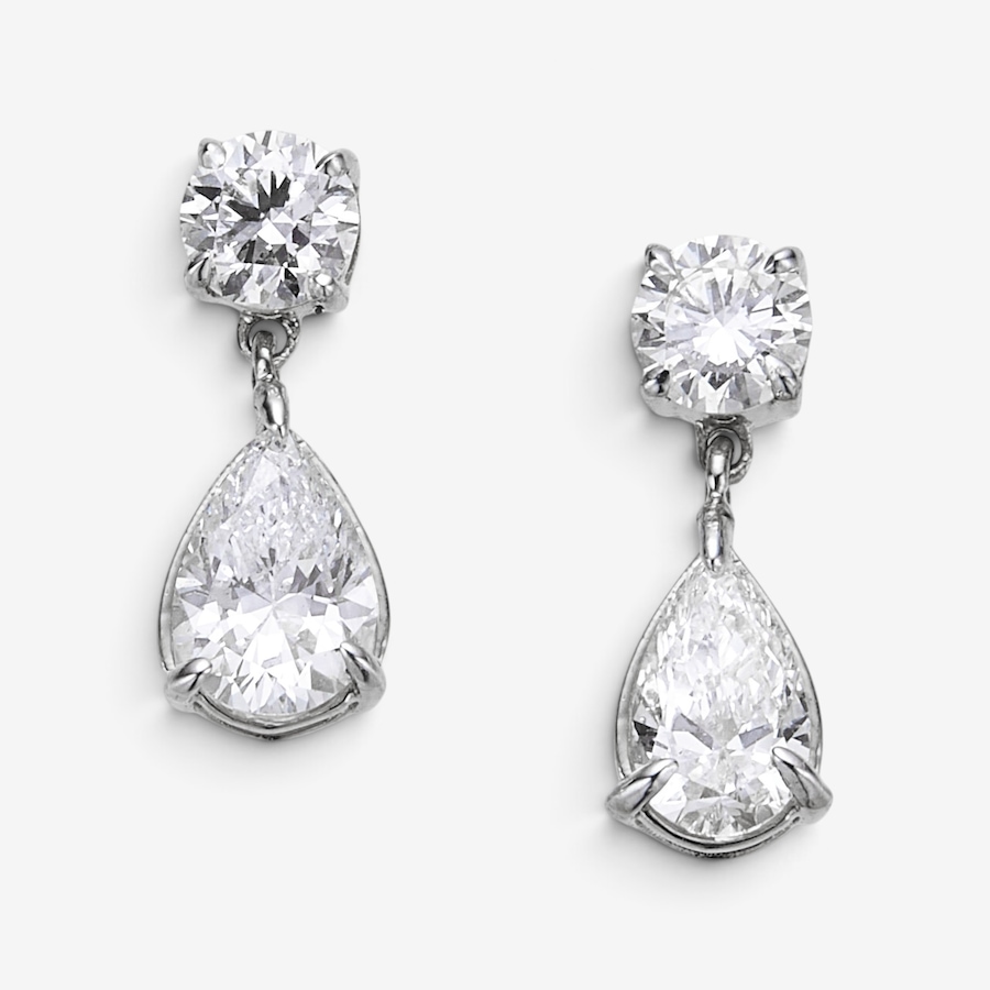 Image 130214_WG1CT.jpg, Product 130-214 / Price $949.99 - $1,349.99, EVERA Diamonds 14K Gold Round & Pear Shape Diamond Earrings from Evera Diamonds on TSC.ca's Jewellery department