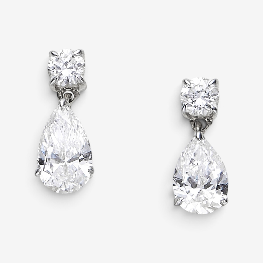 Image 130214_WGP50.jpg, Product 130-214 / Price $949.99 - $1,349.99, EVERA Diamonds 14K Gold Round & Pear Shape Diamond Earrings from Evera Diamonds on TSC.ca's Jewellery department