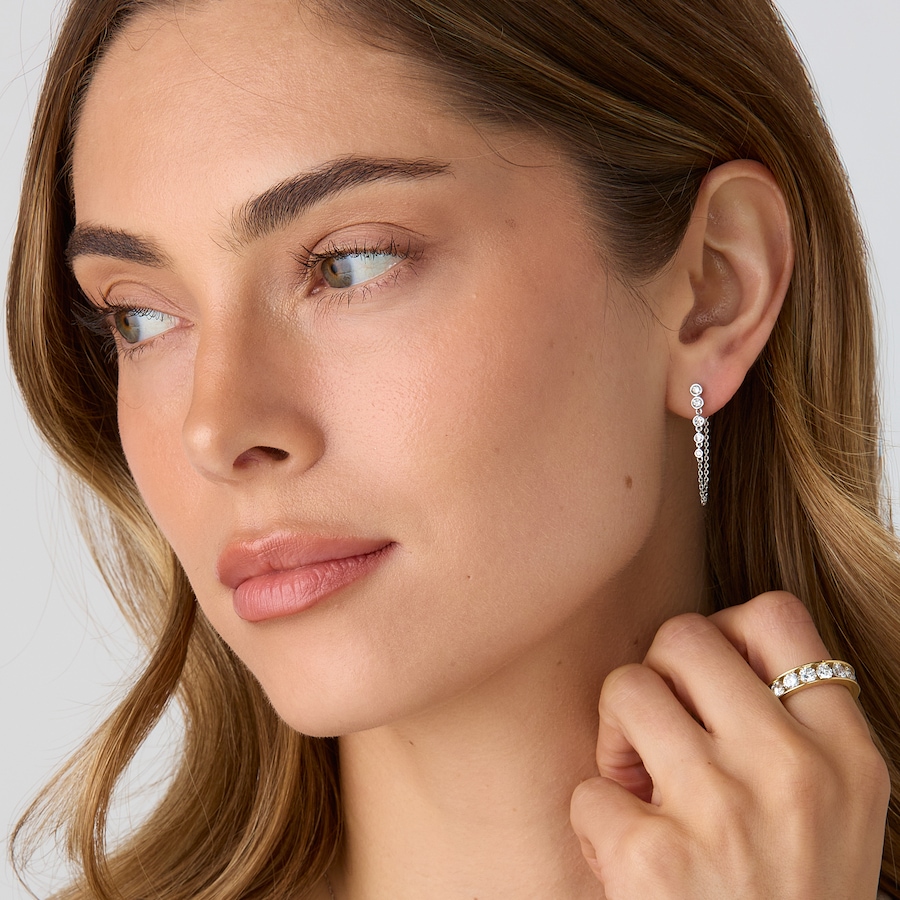 Image 130217_ALTMORE201.jpg, Product 130-217 / Price $1,129.99, EVERA Diamonds 14K Gold 0.25ctw Bezel Set Diamond Drop Earrings from Evera Diamonds on TSC.ca's Jewellery department