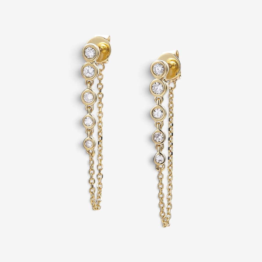Image 130217_YGL.jpg, Product 130-217 / Price $829.99,  EVERA Diamonds 14K Gold 0.25ctw Bezel Set Diamond Drop Earrings from Evera Diamonds on TSC.ca's Jewellery department
