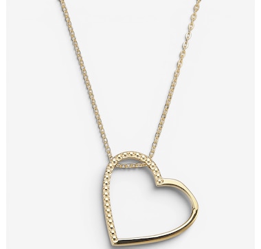 Uno A Erre 18K Yellow Gold Open Heart Pendant Necklace
