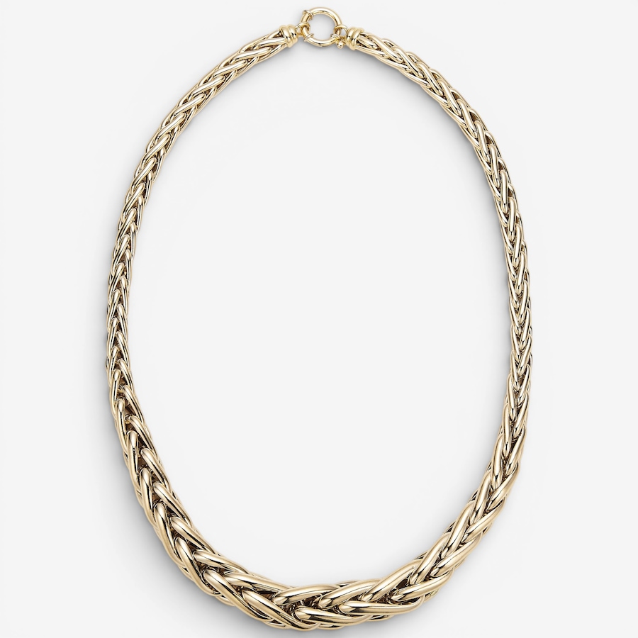 Image 130246.jpg, Product 130-246 / Price $9,499.99, Uno A Erre 18K Yellow Gold Large Graduated Wheat Link Necklace from UnoAErre Jewellery on TSC.ca's Jewellery department