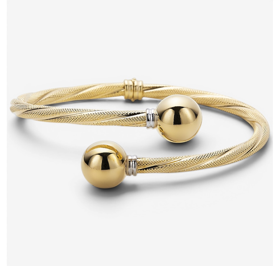 Image 130252.jpg, Product 130-252 / Price $3,999.99, Uno A Erre 18K Yellow Gold Two Textured Bangle from UnoAErre Jewellery on TSC.ca's Jewellery department