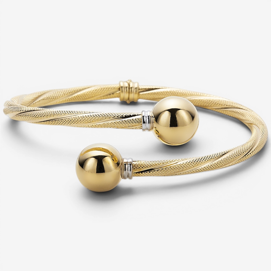 Image 130252.jpg, Product 130-252 / Price $3,999.99, Uno A Erre 18K Yellow Gold Two Textured Bangle from UnoAErre Jewellery on TSC.ca's Jewellery department