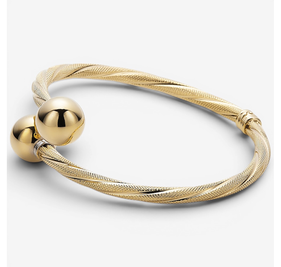 Image 130252_ALTMORE1.jpg, Product 130-252 / Price $3,999.99, Uno A Erre 18K Yellow Gold Two Textured Bangle from UnoAErre Jewellery on TSC.ca's Jewellery department