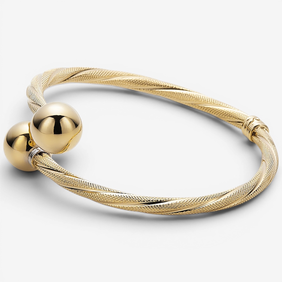 Image 130252_ALTMORE1.jpg, Product 130-252 / Price $3,999.99, Uno A Erre 18K Yellow Gold Two Textured Bangle from UnoAErre Jewellery on TSC.ca's Jewellery department