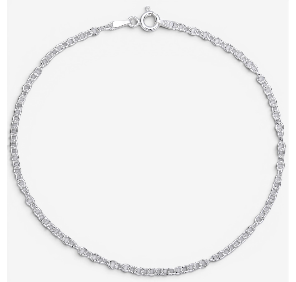 Image 130263.jpg, Product 130-263 / Price $44.99, Silver Gallery Sterling Silver Open Cable Link Anklet from Silver Gallery on TSC.ca's Jewellery department