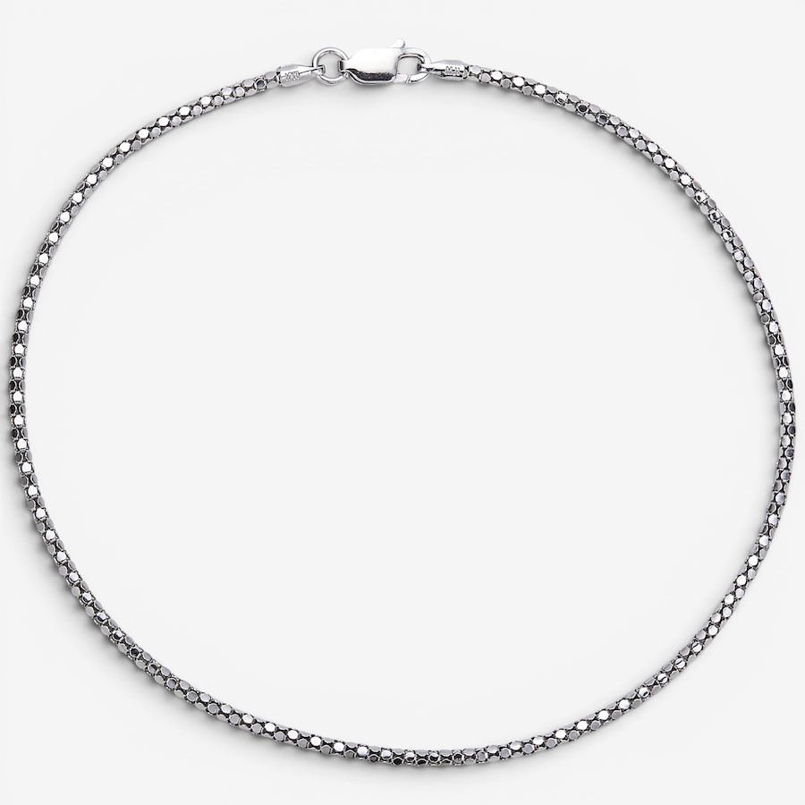 Image 130270.jpg, Product 130-270 / Price $56.99, Silver Gallery Sterling Silver Rhodium Plated Popcorn Link Anklet from Silver Gallery on TSC.ca's Jewellery department