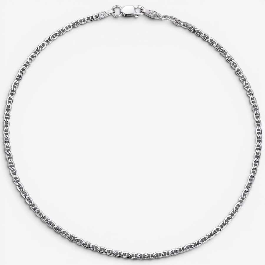 Image 130273.jpg, Product 130-273 / Price $44.99, Silver Gallery Sterling Silver Rhodium Plated Fine Marine Link Anklet from Silver Gallery on TSC.ca's Jewellery department