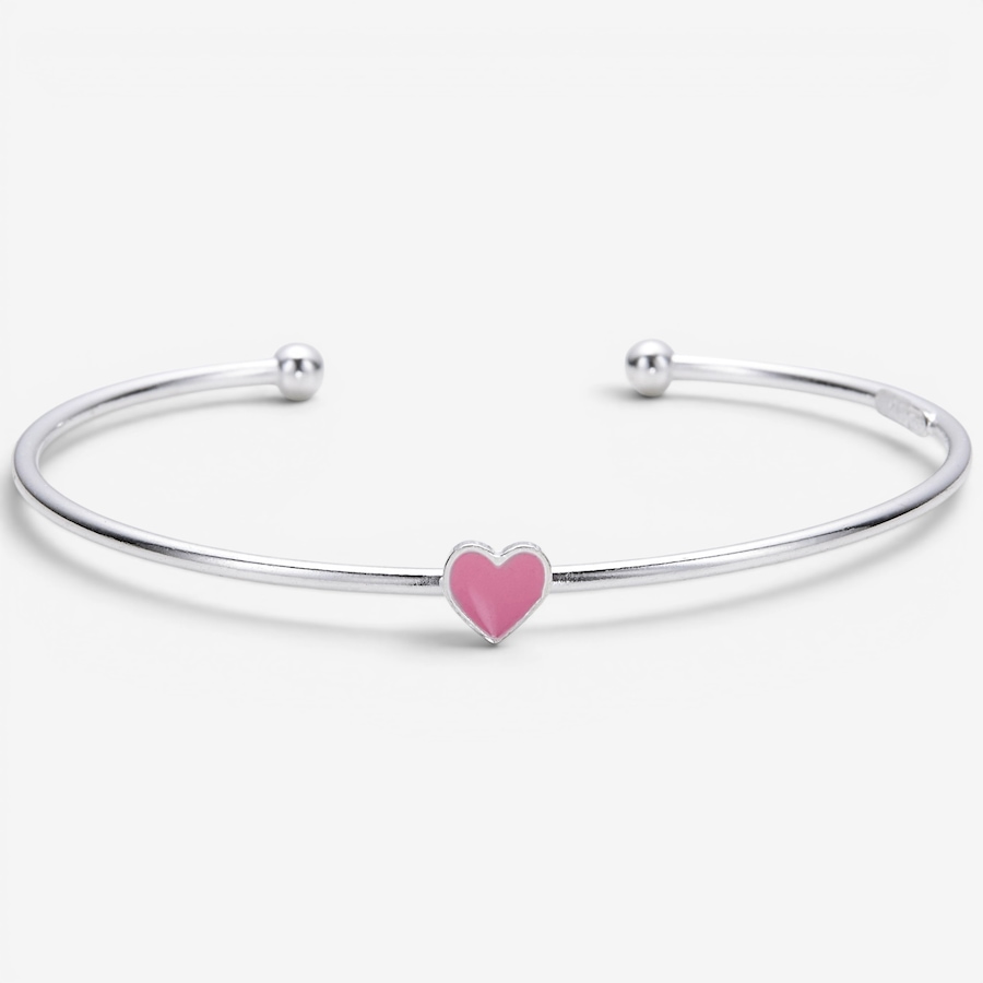 Image 130277.jpg, Product 130-277 / Price $57.99, Silver Gallery For Kids Sterling Silver With Pink Enamel Heart Cuff Bracelet from Silver Gallery on TSC.ca's Jewellery department