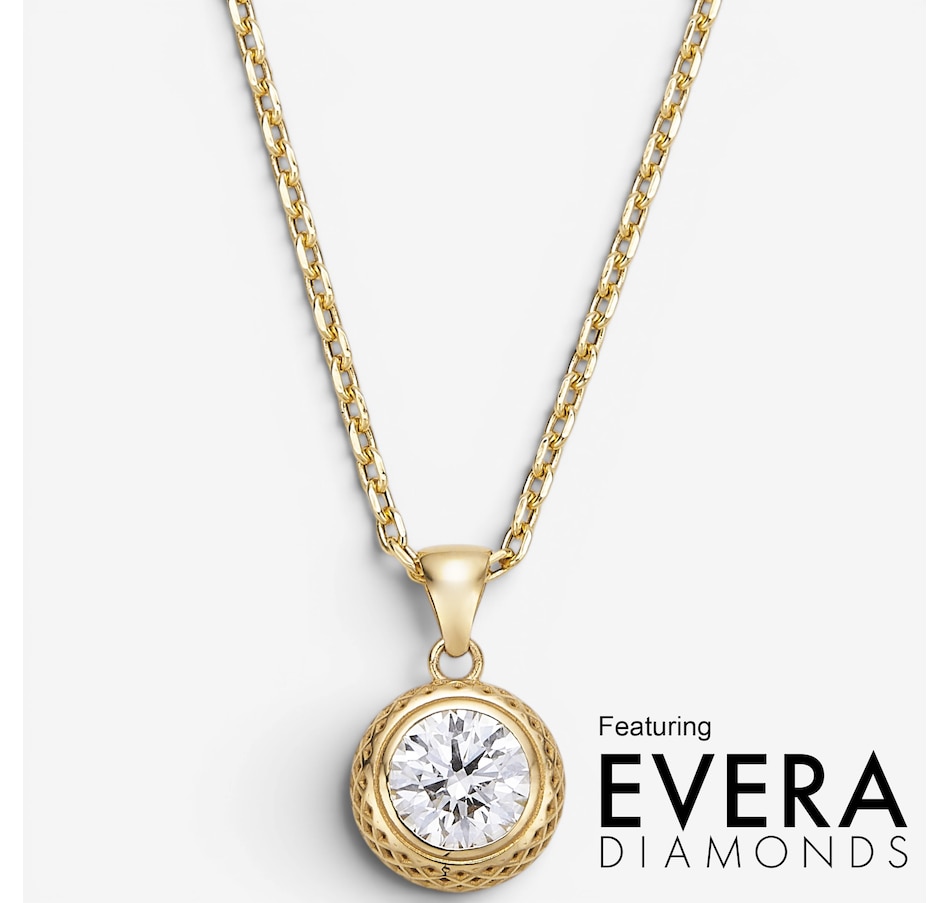 Image 130290.jpg, Product 130-290 / Price $3,499.99, Unoaerre x Evera 18K Yellow Gold 2.00 CTW Bezel Set Diamond Pendant and Chain from UnoAErre Jewellery on TSC.ca's Jewellery department