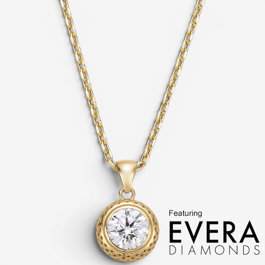 Image 130290.jpg, Product 130-290 / Price $3,529.99, Unoaerre x Evera 18K Yellow Gold 2.00 CTW Bezel Set Diamond Pendant and Chain from UnoAErre Jewellery on TSC.ca's Jewellery department