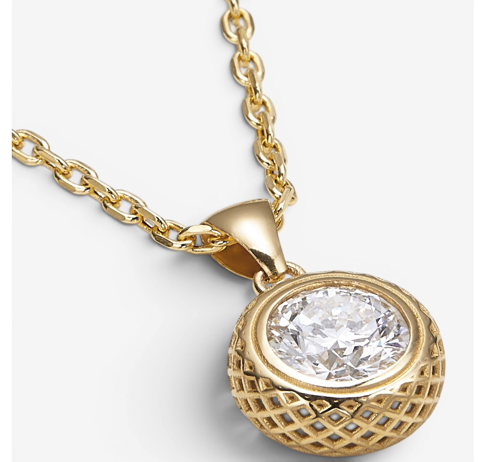Image 130290_ALTMORE1.jpg, Product 130-290 / Price $3,499.99, Unoaerre x Evera 18K Yellow Gold 2.00 CTW Bezel Set Diamond Pendant and Chain from UnoAErre Jewellery on TSC.ca's Jewellery department