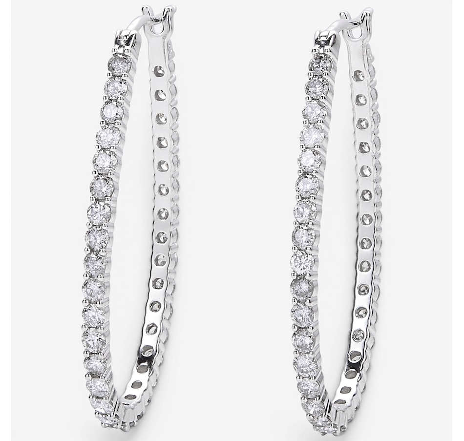 Image 130291_WGL.jpg, Product 130-291 / Price $2,799.99, 14K Gold 2.00 ctw Diamond Hoop Earrings from Diamond Show on TSC.ca's Jewellery department