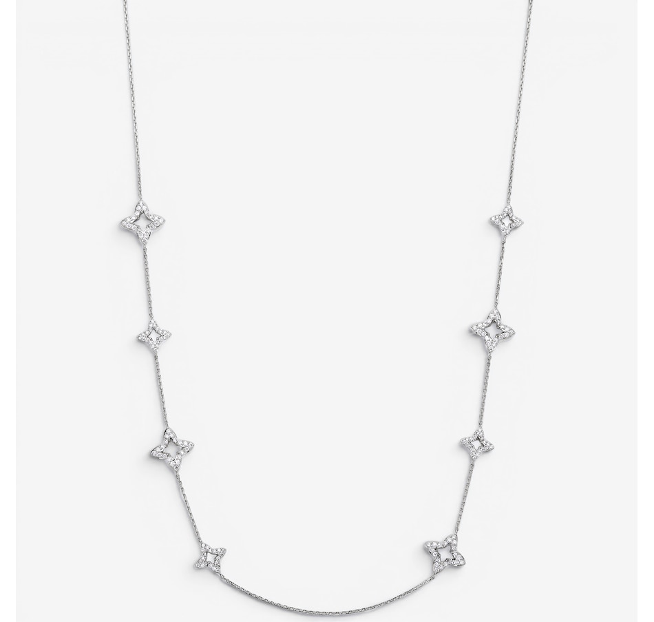 Image 130295_WGL.jpg, Product 130-295 / Price $3,799.99, 14K Gold 1.50 ctw Diamond Station Necklace from Diamond Show on TSC.ca's Jewellery department
