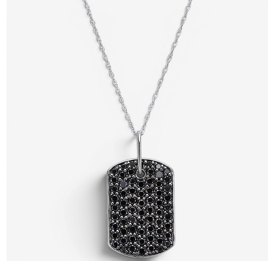 Image 130297_WGL.jpg, Product 130-297 / Price $1,999.99, 14K Gold 1.00 ctw Black Diamond Pendant with Chain from Diamond Show on TSC.ca's Jewellery department