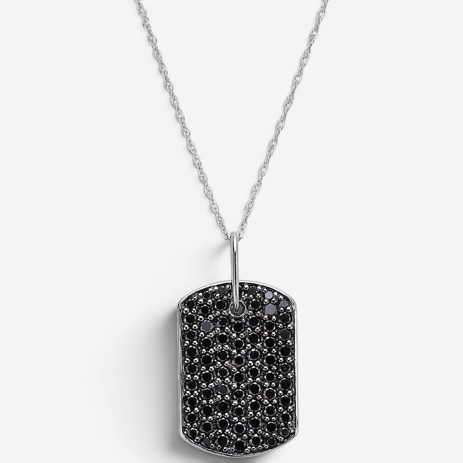 Image 130297_WGL.jpg, Product 130-297 / Price $1,999.99, 14K Gold 1.00 ctw Black Diamond Pendant with Chain from Diamond Show on TSC.ca's Jewellery department