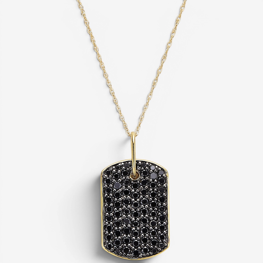 Image 130297_YGL.jpg, Product 130-297 / Price $1,999.99, 14K Gold 1.00 ctw Black Diamond Pendant with Chain from Diamond Show on TSC.ca's Jewellery department