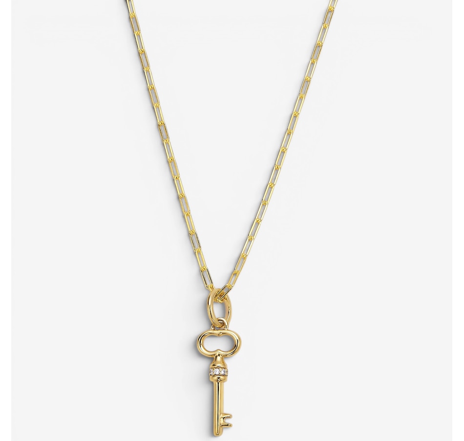 Image 130344_GLD.jpg, Product 130-344 / Price $149.99, Hillberg & Berk Sterling Silver/14K Vermeil Key to Your Heart Necklace from Hillberg & Berk Jewellery on TSC.ca's Jewellery department