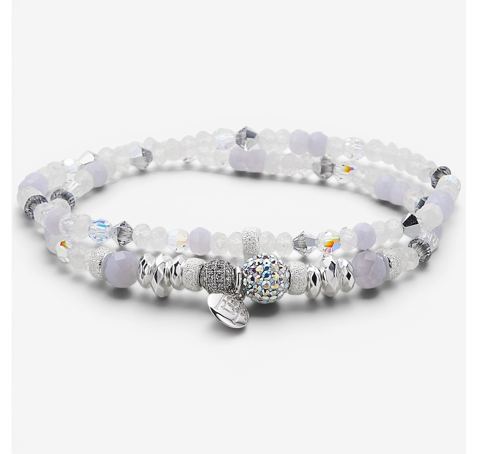 Image 130345.jpg, Product 130-345 / Price $99.99, Hillberg & Berk Sterling Silver Aurora Borealis Sparkle Ball Wrap Bracelet from Hillberg & Berk Jewellery on TSC.ca's Jewellery department
