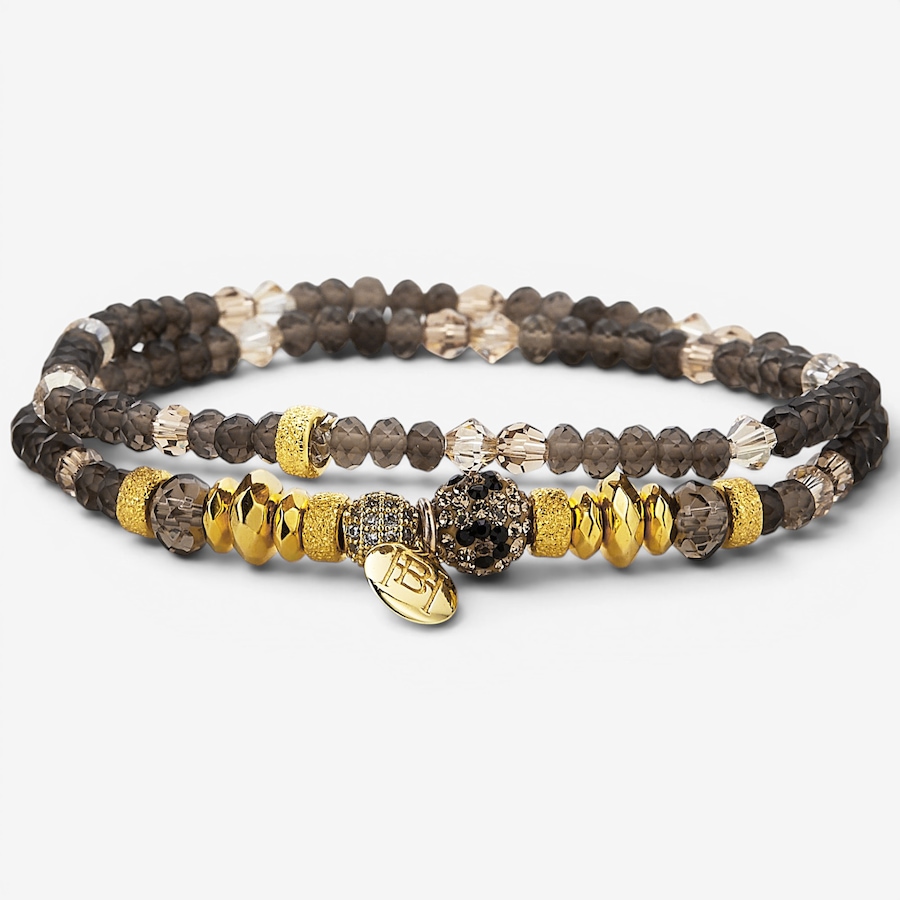 Image 130349.jpg, Product 130-349 / Price $199.99, Hillberg & Berk Sterling Silver/14K Vermeil Leopard Spark Ball Double Wrap Bracelet from Hillberg & Berk Jewellery on TSC.ca's Jewellery department
