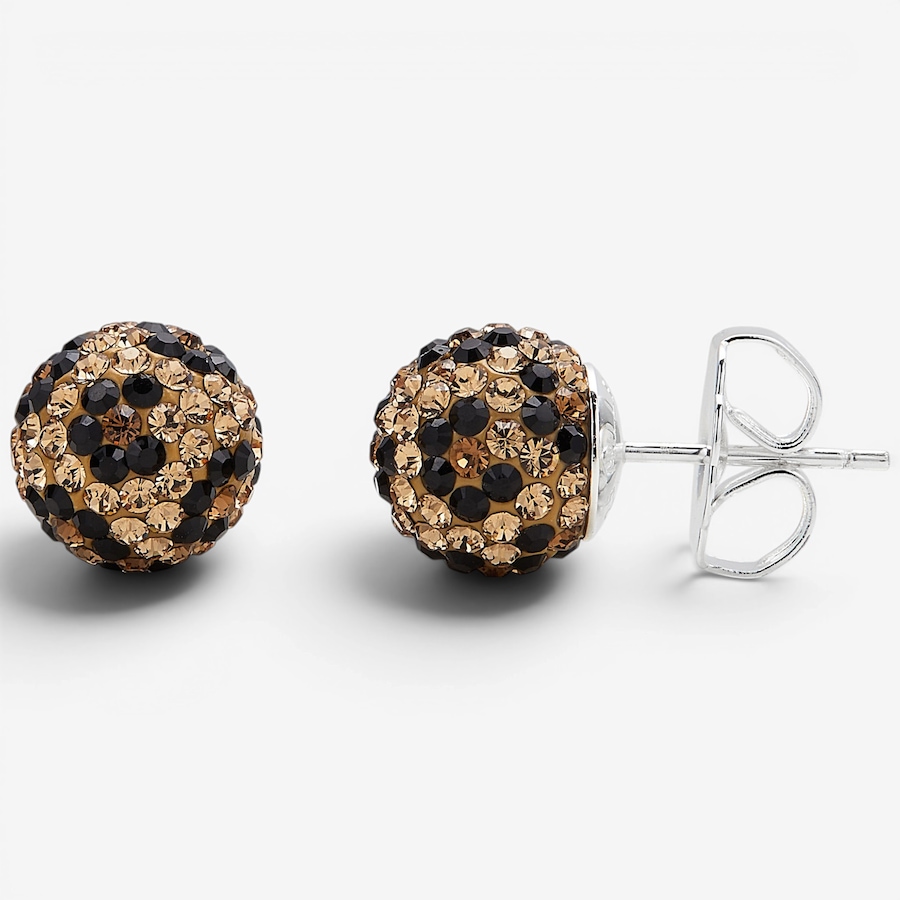 Image 130350.jpg, Product 130-350 / Price $89.99, Hillberg & Berk Sterling Silver Leopard Aurora Borealis Sparkle Ball Stud Earrings from Hillberg & Berk Jewellery on TSC.ca's Jewellery department