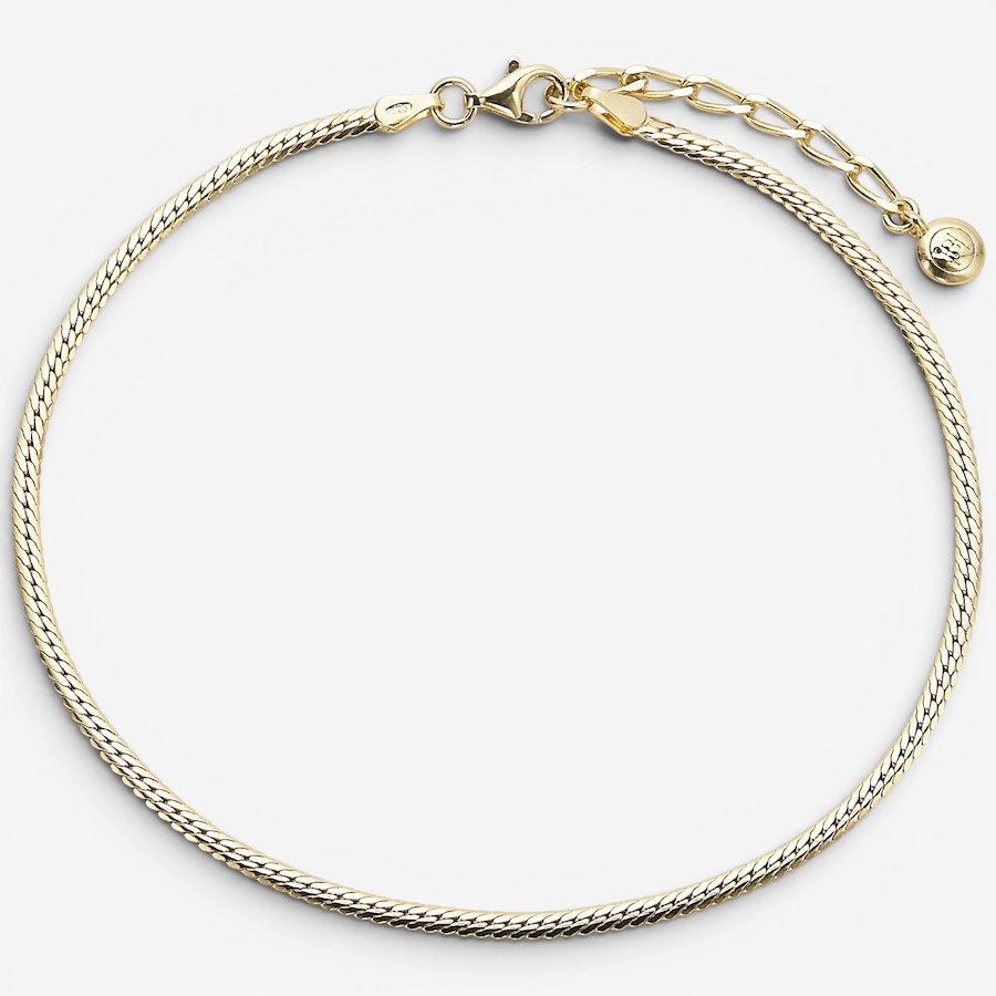 Image 130359.jpg, Product 130-359 / Price $169.99, Hillberg & Berk Sterling Silver/14K Vermeil Gold Herringbone Anklet from Hillberg & Berk Jewellery on TSC.ca's Jewellery department