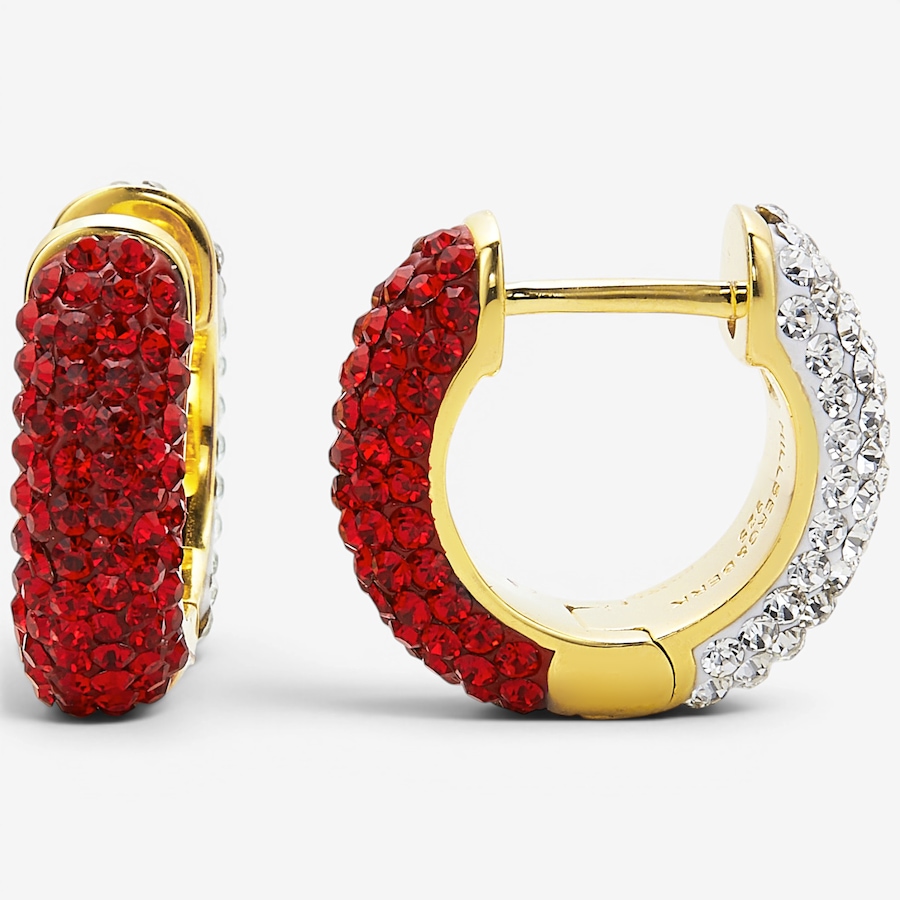 Image 130371.jpg, Product 130-371 / Price $199.99, Hillberg & Berk Sterling Silver/14K Gold Vermeil Red And White Reverse Hoop Earrings from Hillberg & Berk Jewellery on TSC.ca's Jewellery department