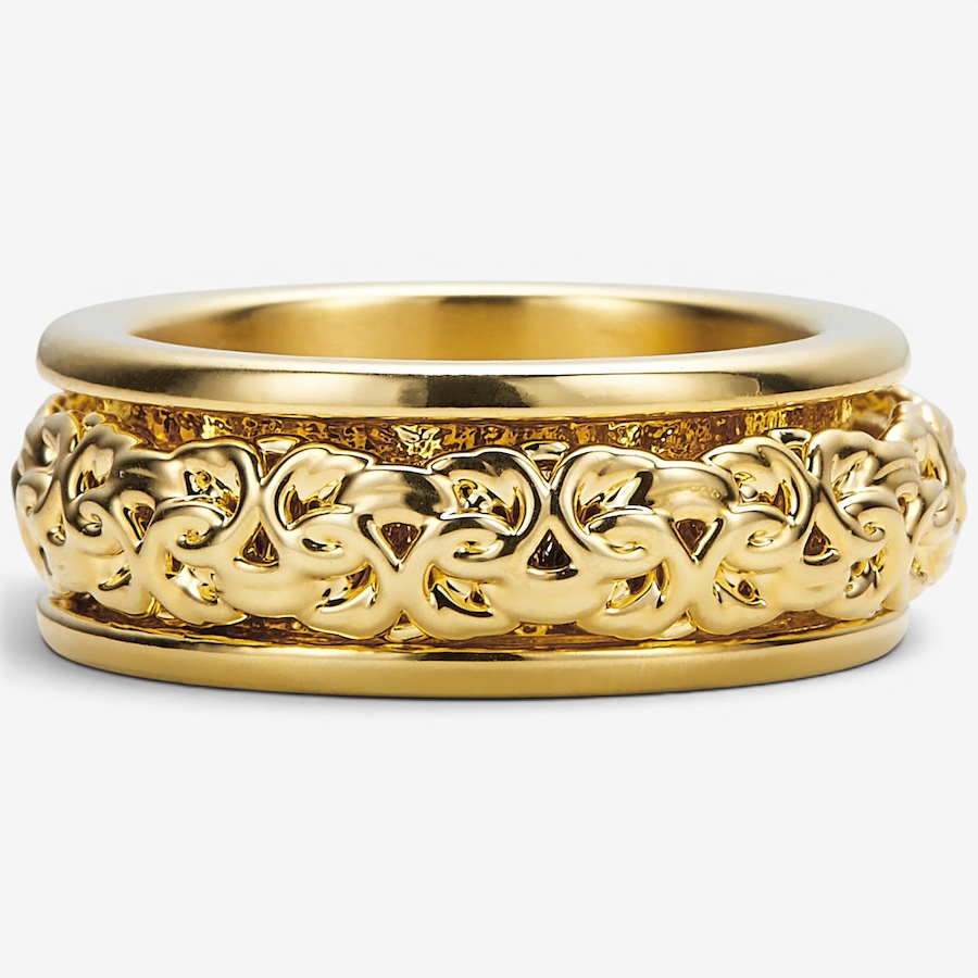 Image 130379.jpg, Product 130-379 / Price $249.99, Soave Oro 14K Yellow Gold Resin Filled Byzantine Spinner Ring from Soave Oro on TSC.ca's Jewellery department