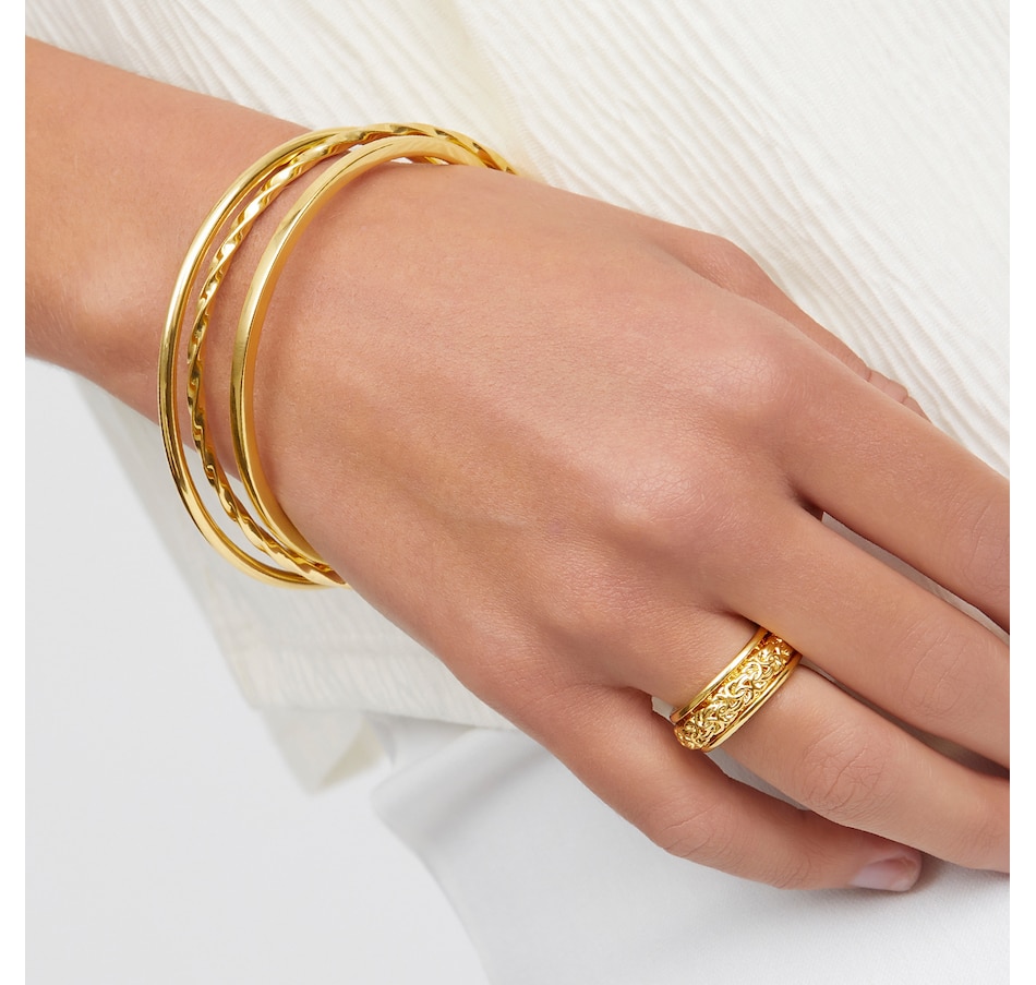 Image 130379_ALTMORE100.jpg, Product 130-379 / Price $149.99, Soave Oro 14K Yellow Gold Resin Filled Byzantine Spinner Ring from SOAVE ORO on TSC.ca's Jewellery department