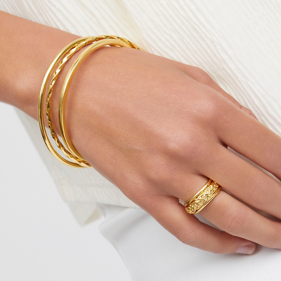 Image 130379_ALTMORE100.jpg, Product 130-379 / Price $249.99, Soave Oro 14K Yellow Gold Resin Filled Byzantine Spinner Ring from Soave Oro on TSC.ca's Jewellery department