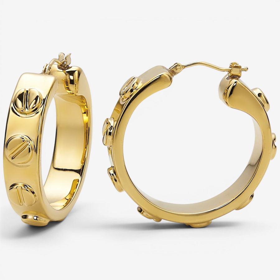 Image 130382.jpg, Product 130-382 / Price $389.99, Soave Oro 14K Yellow Gold Resin Hoop Earrings from Soave Oro on TSC.ca's Jewellery department