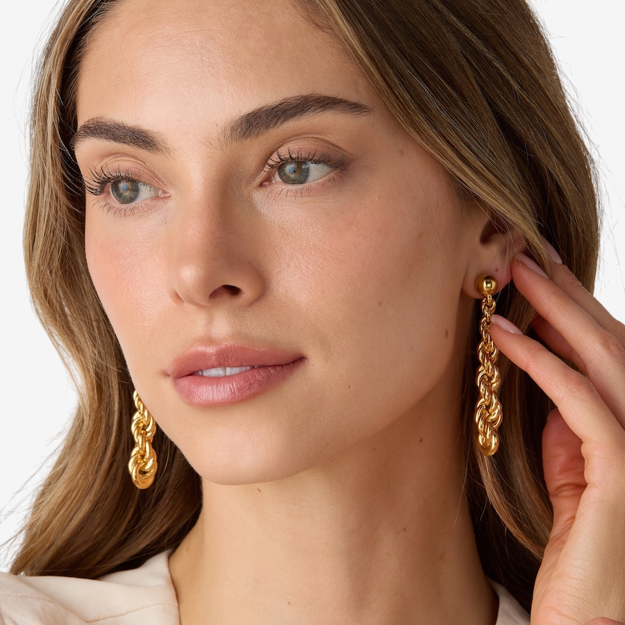 Image 130387_ALTMORE2.jpg, Product 130-387 / Price $349.99, Soave Oro 14K Yellow Gold Resin Filled Drop Earrings from Soave Oro on TSC.ca's Jewellery department