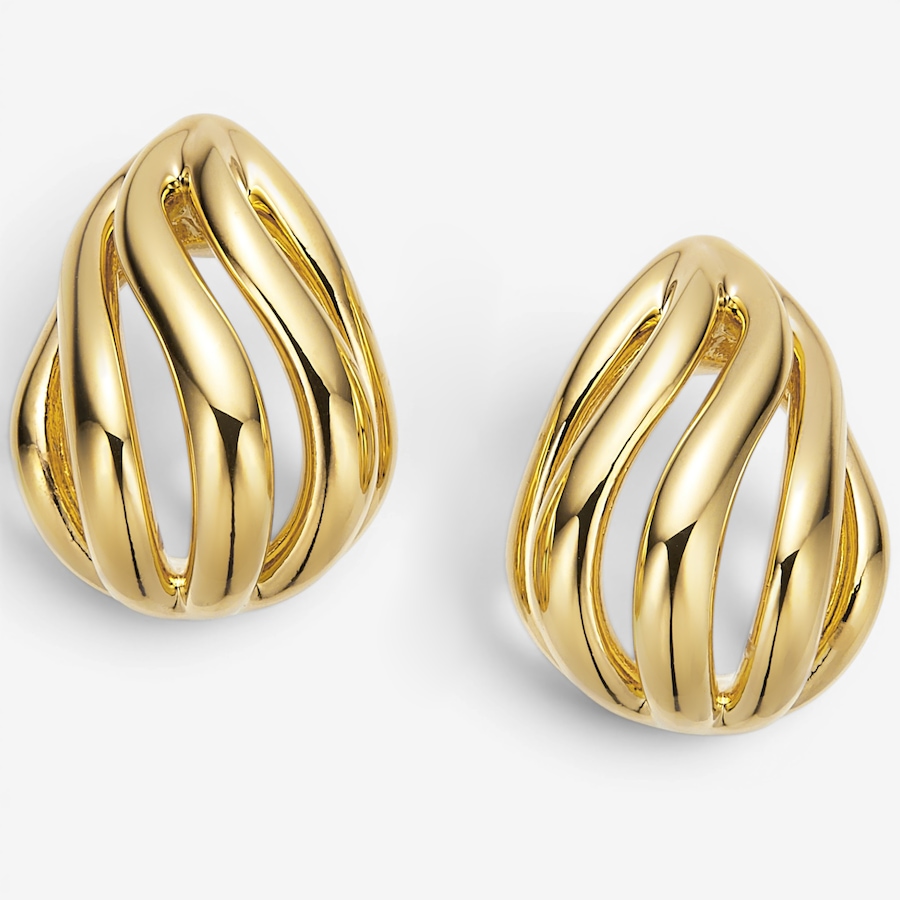 Image 130388.jpg, Product 130-388 / Price $419.99, Soave Oro 14K Yellow Gold Resin Filled Ribbed Earrings from Soave Oro on TSC.ca's Jewellery department