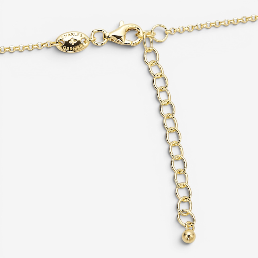 Image 130408_ALTMORE1.jpg, Product 130-408 / Price $250.00, Charles Garnier Sterling Silver Two Tone Cubic Zirconia Pendant With Chain from Charles Garnier on TSC.ca's Jewellery department