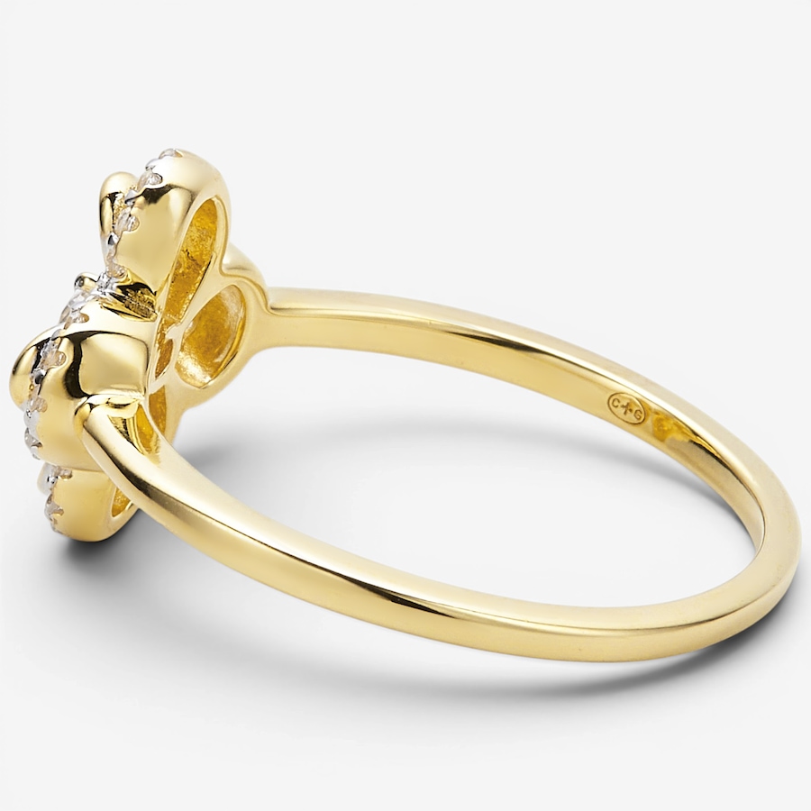 Image 130410_ALTMORE1.jpg, Product 130-410 / Price $100.00, Charles Garnier Sterling Silver Two Tone Cubic Zirconia Clover Ring from Charles Garnier on TSC.ca's Jewellery department