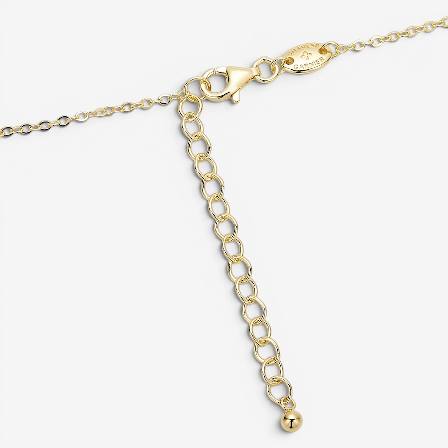 Image 130416_ALTMORE1.jpg, Product 130-416 / Price $320.00, Charles Garnier Sterling Silver Two Tone Round Quilt Pattern Cubic Zirconia With Chain from Charles Garnier on TSC.ca's Jewellery department