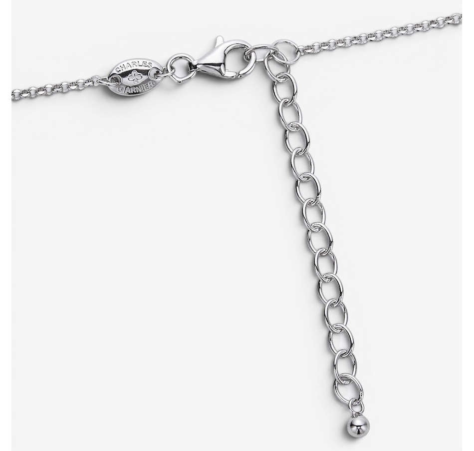 Image 130429_ALTMORE1.jpg, Product 130-429 / Price $400.00, Charles Garnier Sterling Silver Two Tone Cubic Zirconia Clover And Quilt Station Necklace from Charles Garnier on TSC.ca's Jewellery department