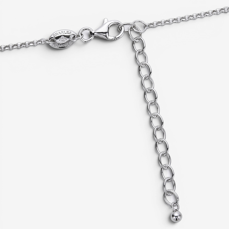Image 130429_ALTMORE1.jpg, Product 130-429 / Price $400.00, Charles Garnier Sterling Silver Two Tone Cubic Zirconia Clover And Quilt Station Necklace from Charles Garnier on TSC.ca's Jewellery department