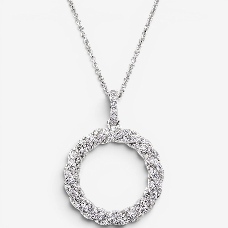 Image 130445.jpg, Product 130-445 / Price $329.99, Colours Of Diamonds Sterling Silver 0.50 ctw Diamond Circle Pendant With Chain from Colours of Diamonds on TSC.ca's Jewellery department