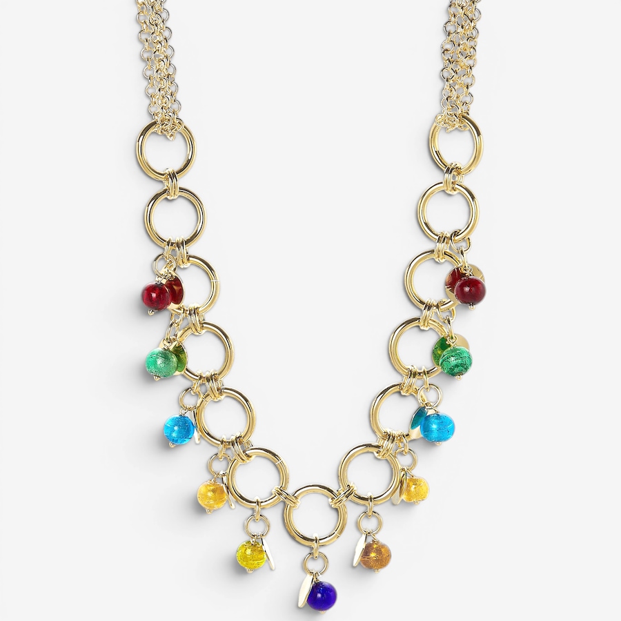 Image 130446.jpg, Product 130-446 / Price $299.99, Il Murano Di Francesca Brass/18K Yellow Gold Plate Charm Necklace from Il Murano Di Francesca on TSC.ca's Jewellery department
