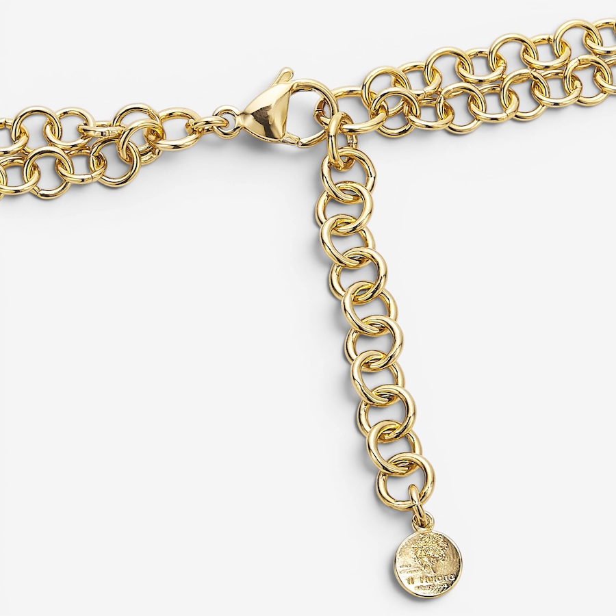 Image 130452_ALTMORE1.jpg, Product 130-452 / Price $149.99, Il Murano Di Francesca Brass/18K Yellow Gold Plate Murano Bead 2-Row Station Necklace from Il Murano Di Francesca on TSC.ca's Jewellery department