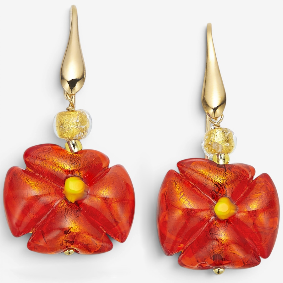 Image 130463_RED.jpg, Product 130-463 / Price $89.99, Il Murano Di Francesca Sterling Silver/18K Gold Plate Flower Earrings from Il Murano Di Francesca on TSC.ca's Jewellery department