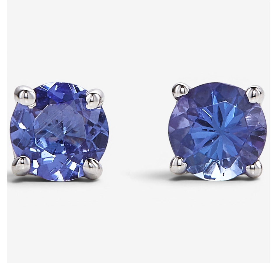 Image 130472_WGL.jpg, Product 130-472 / Price $449.99, 14K Gold 5MM Round Tanzanite Stud Earrings from Diamond Show on TSC.ca's Jewellery department
