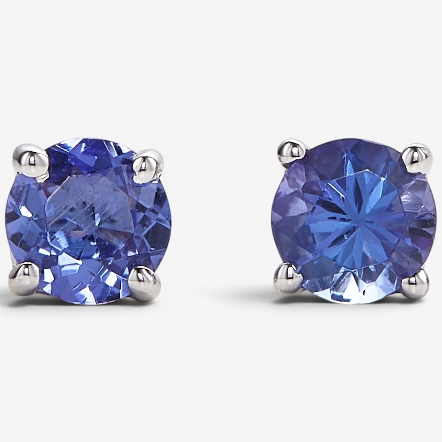 Image 130472_WGL.jpg, Product 130-472 / Price $459.99, 14K Gold 5MM Round Tanzanite Stud Earrings from Diamond Show on TSC.ca's Jewellery department
