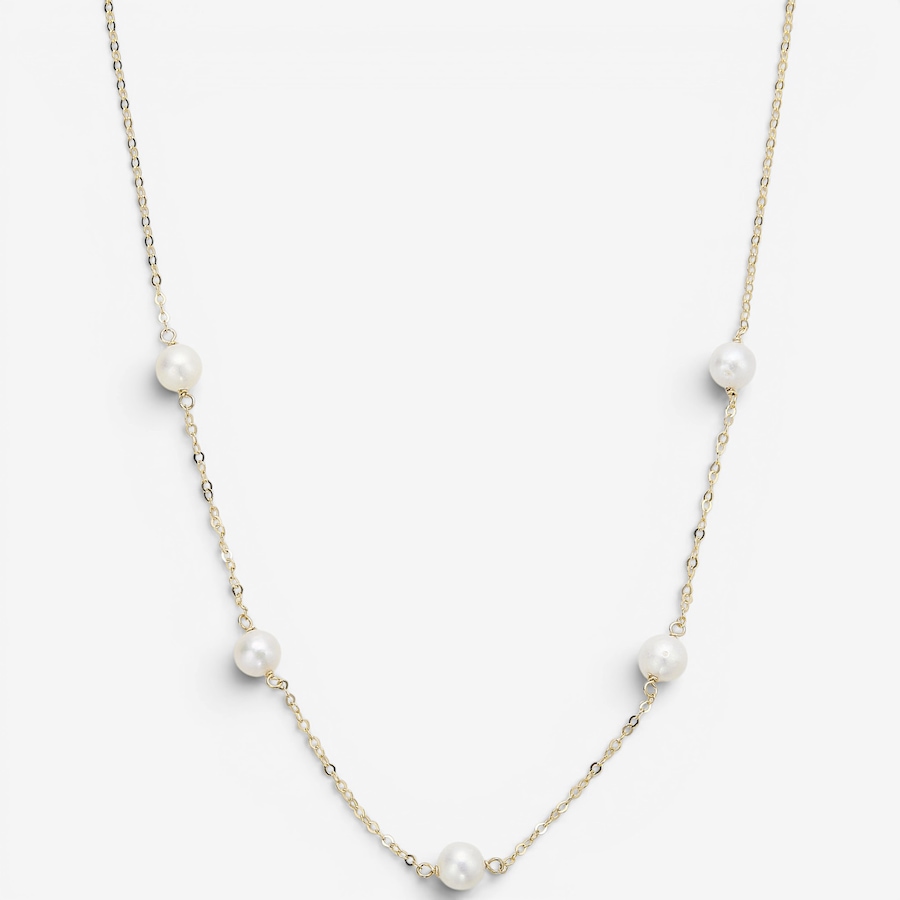 Image 130476.jpg, Product 130-476 / Price $499.99, TruGold 10K Yellow Gold Floating Freshwater Station Pearl Necklace from TruGold on TSC.ca's Jewellery department